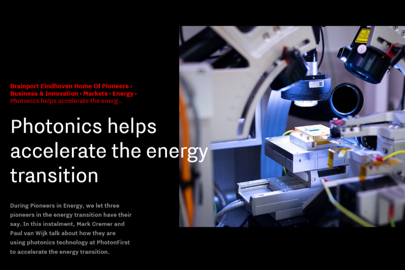 May 2022 Photonics helps accelerate the energy transition